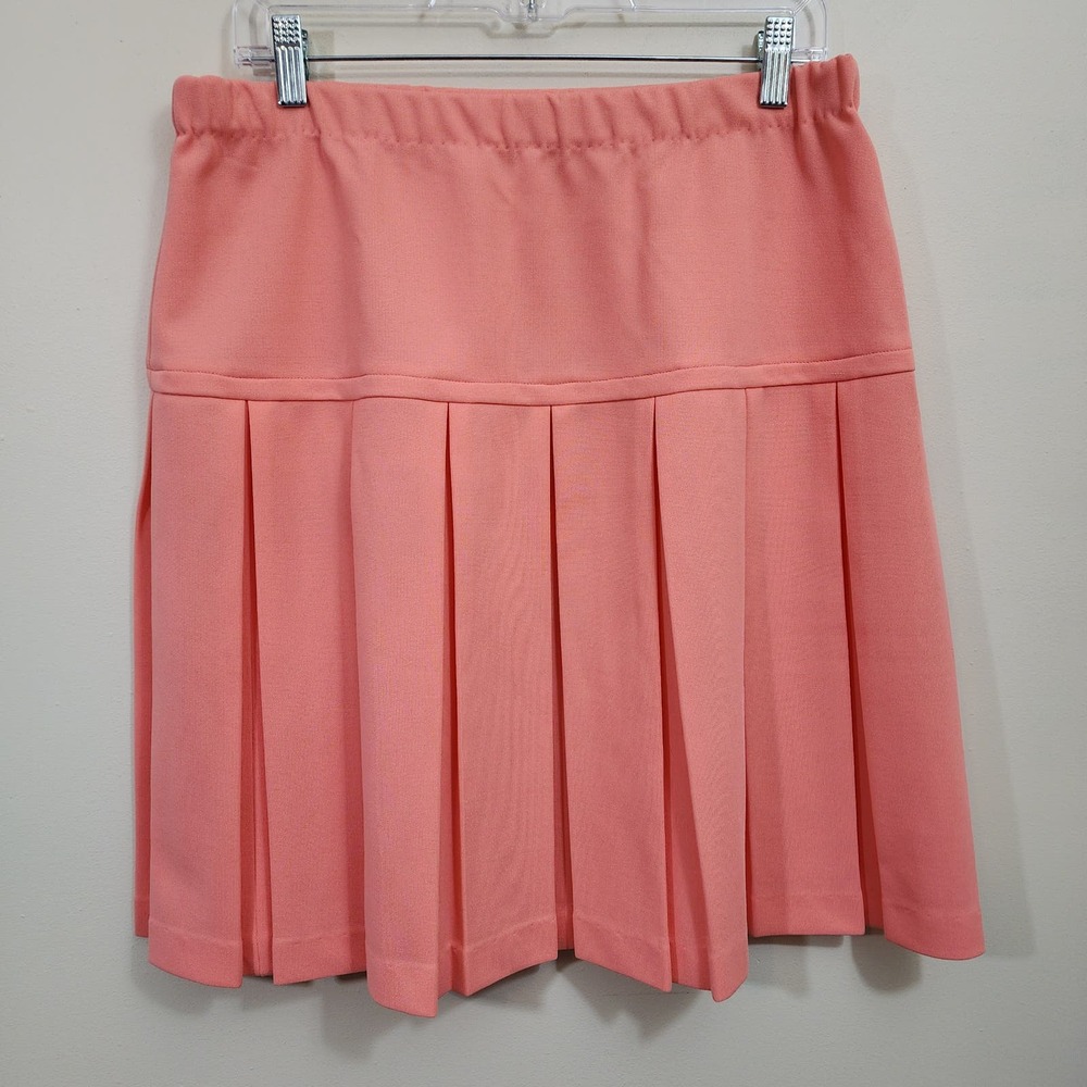Vintage 70s JCPenney pleated‎ peach colored skirt woman's size medium